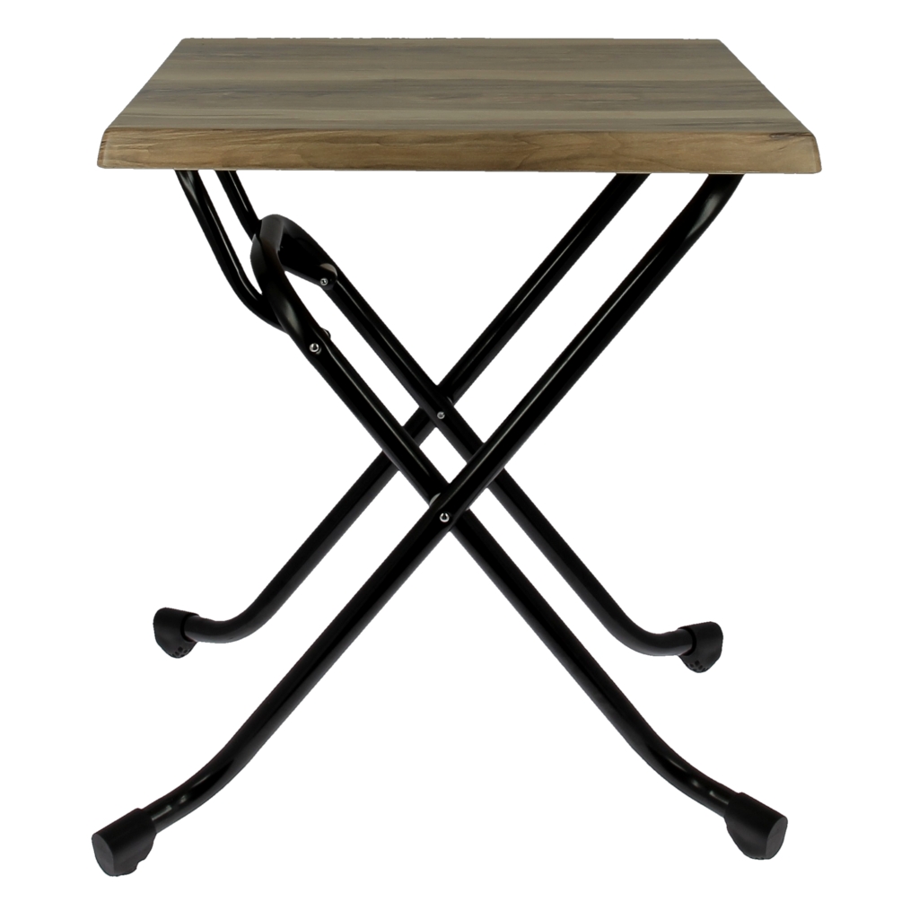 Table pliable 70x70cm plateau stratifié moulé modèle TABLE INDIANA pied Biarritz – Image 2