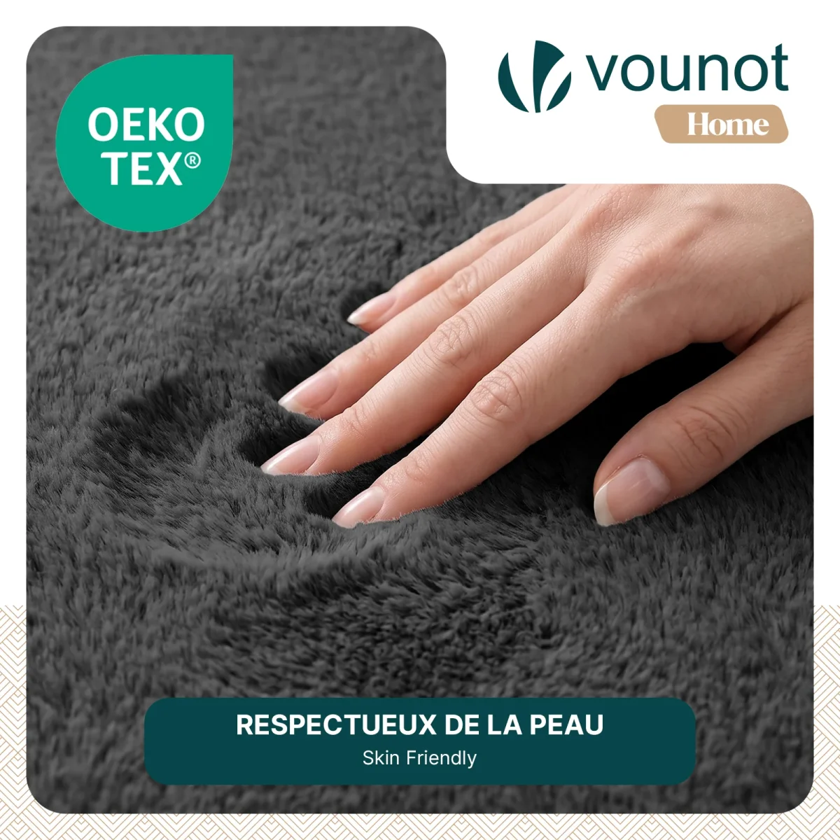 Tapis de salon poils ras doux antiderapant 80x200cm uni anthracite – Image 7
